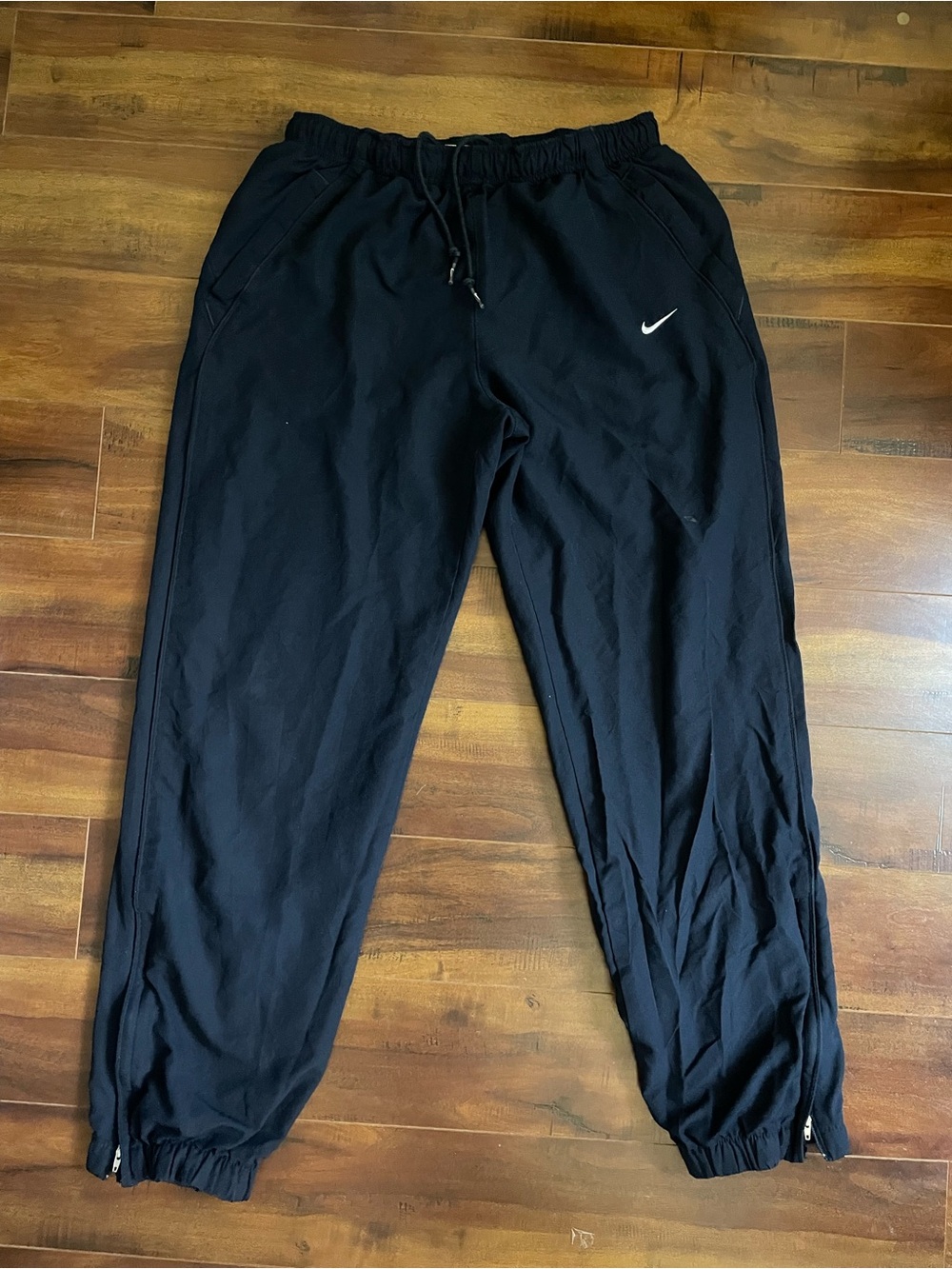 Nike Black Jogger Pants with White Swoosh